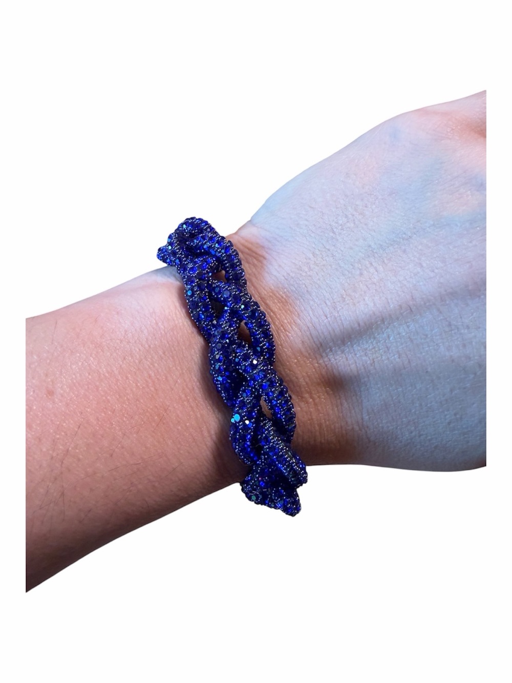 Braided Sparkle Bracelet - Royal Blue